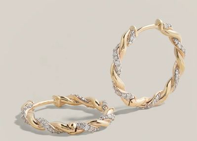 Lucy Delius Twisted Rope diamond earrings