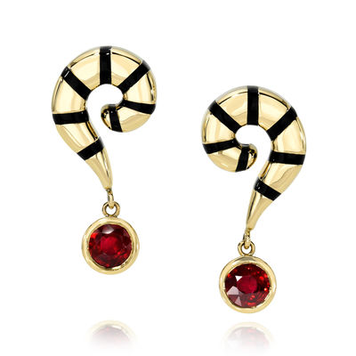Rachel Quinn x Gemfields Question Mark Earrings