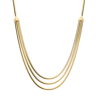 Lito 18k gold triple strand necklace 